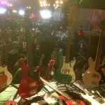 Leslie's basses at the Brooklyn guitar show (plus one Fender)