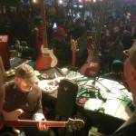 Leslie rocking out on another one of his fretless basses