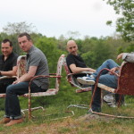 Photo of Matthew Fries, Tony Romano, Keith Hall, and Phil